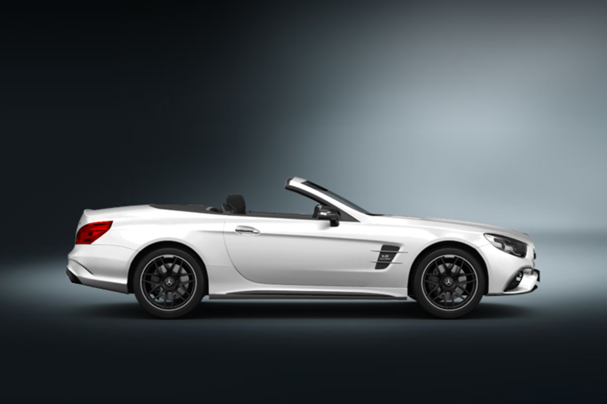 mb sl63 amg cabrio weiss offen 2018