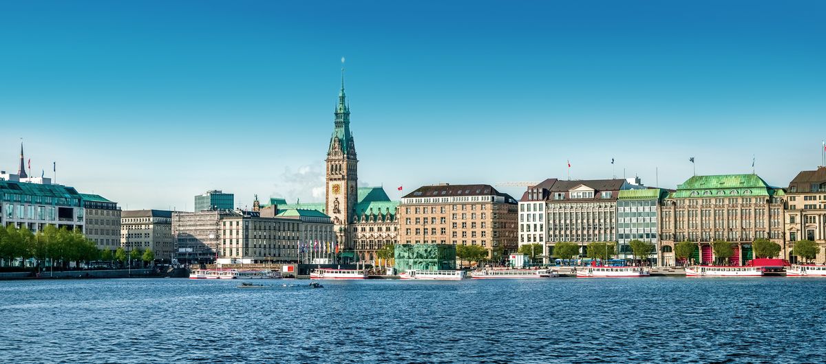 Blick auf das Hamburger Rathaus