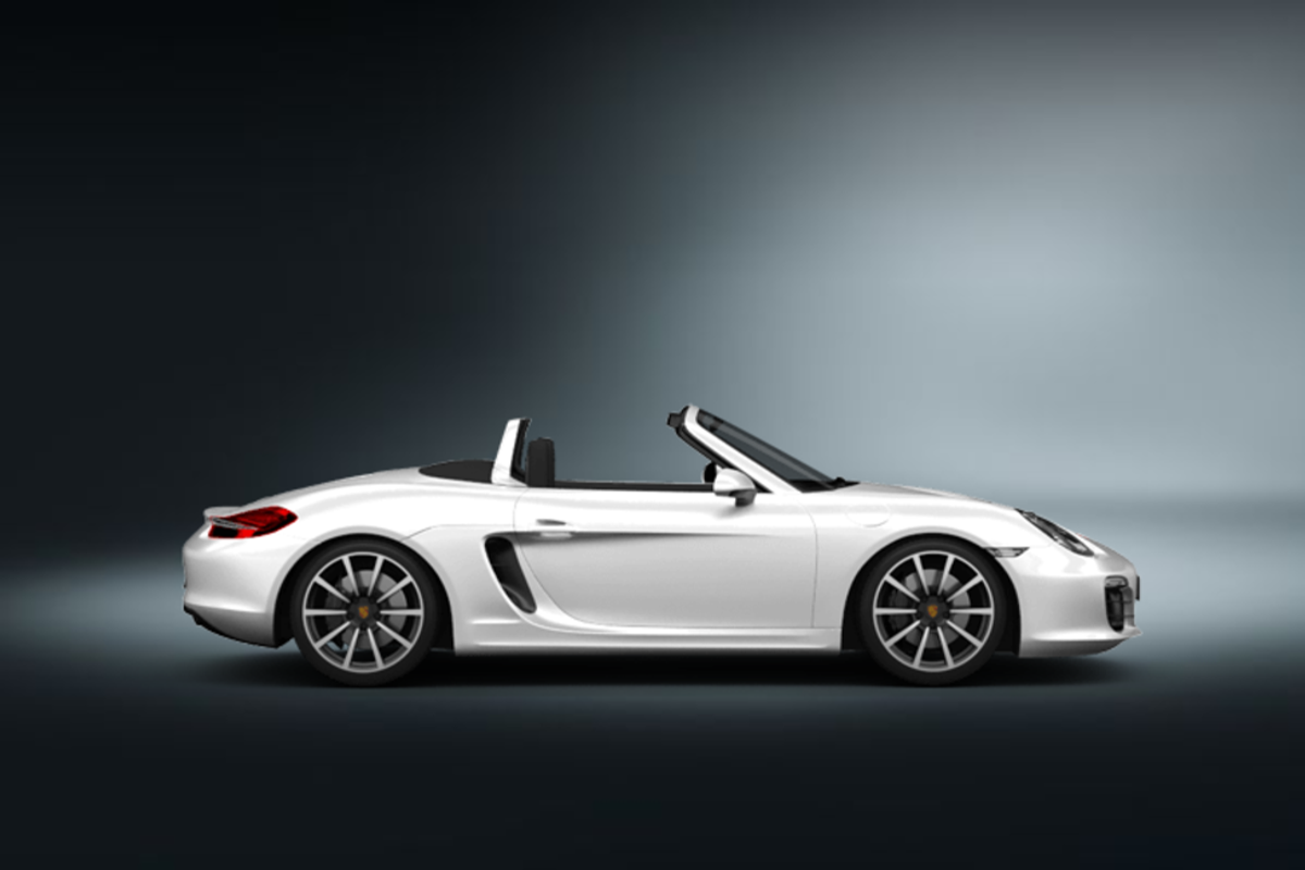 porsche boxster 2d weiss offen 2016