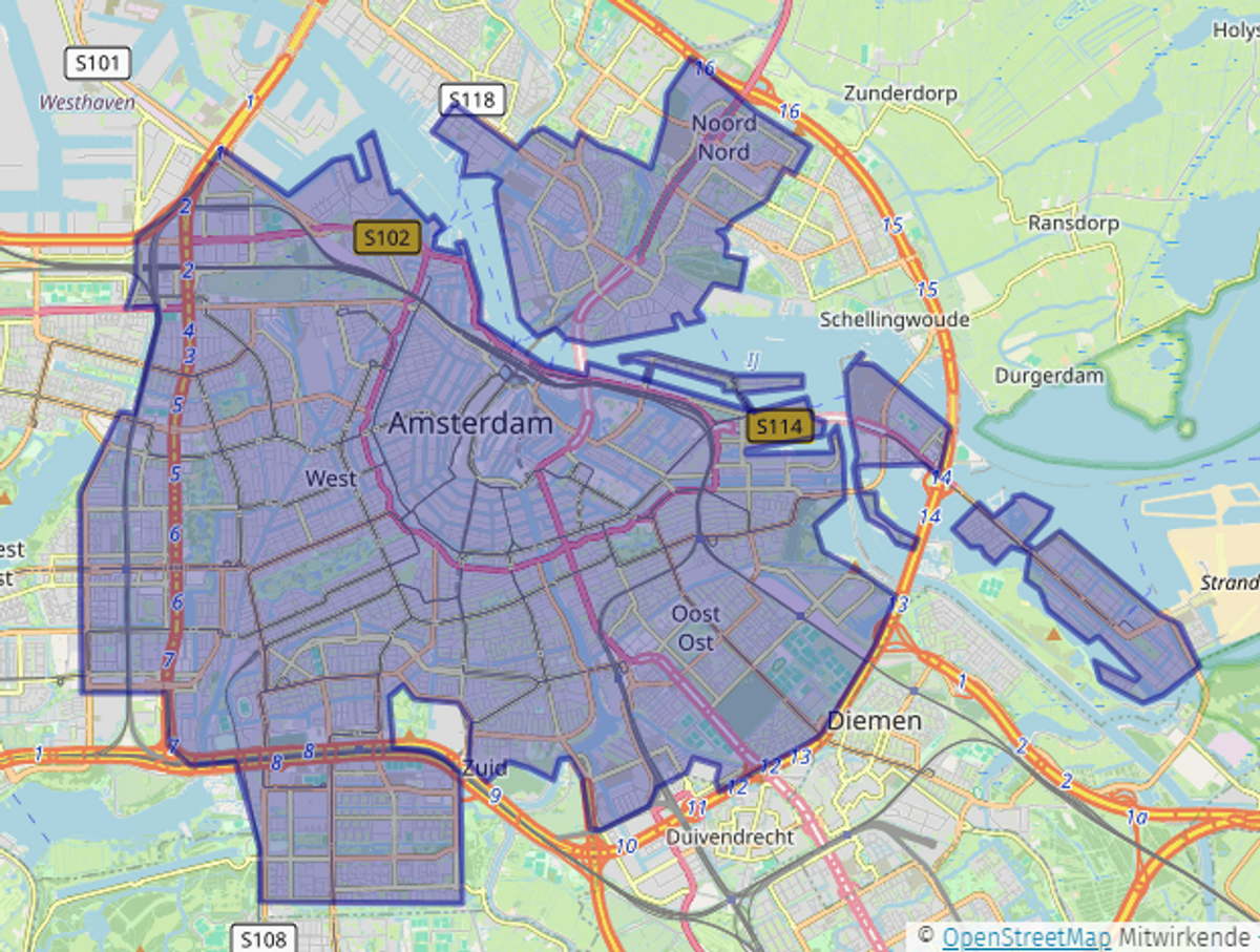 Amsterdam deelauto SIXT share business area