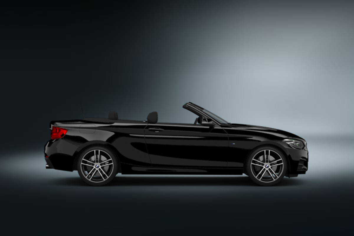 bmw m240i cabrio 2d schwarz offen 2018