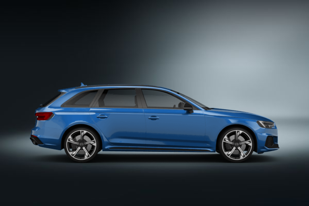 audi rs4 kombi blau 2018