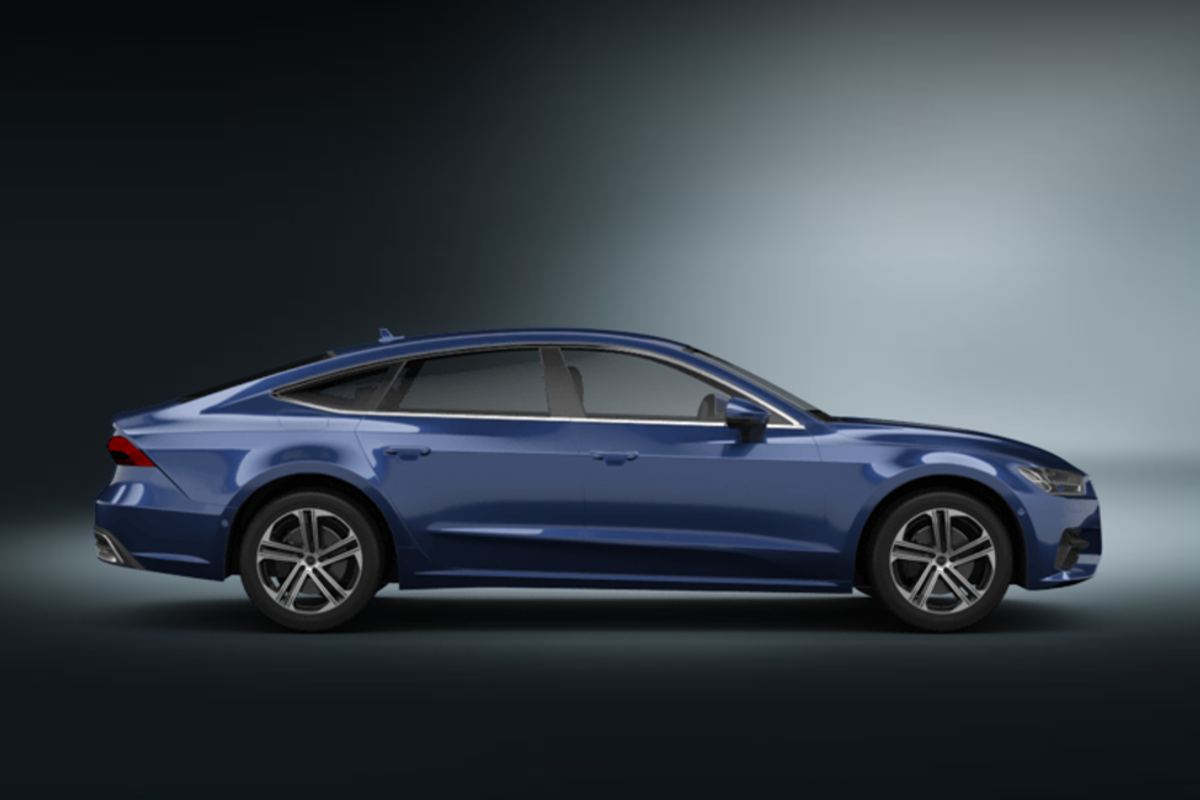 audi a7 4d blau 2018