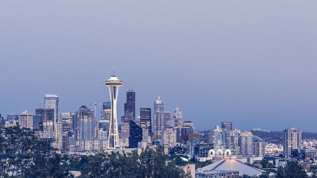 Seattle city at night