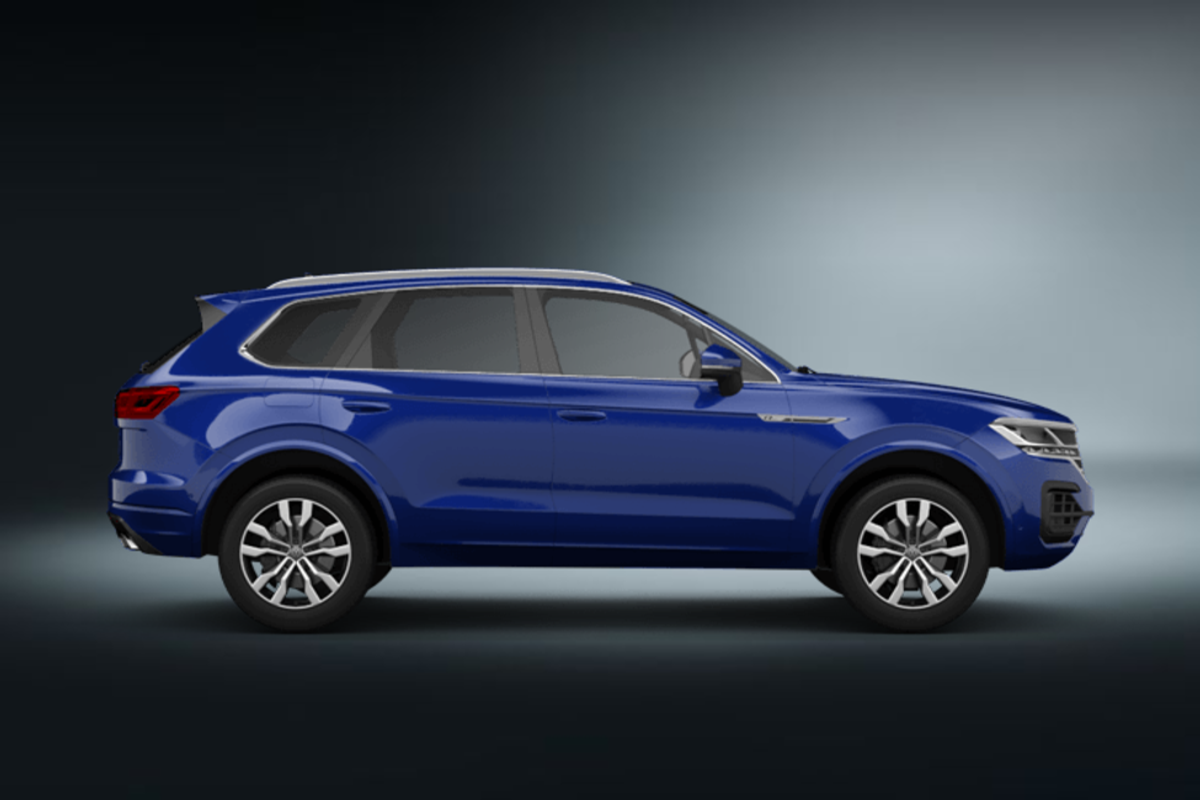 vw touareg 5d blau 2018