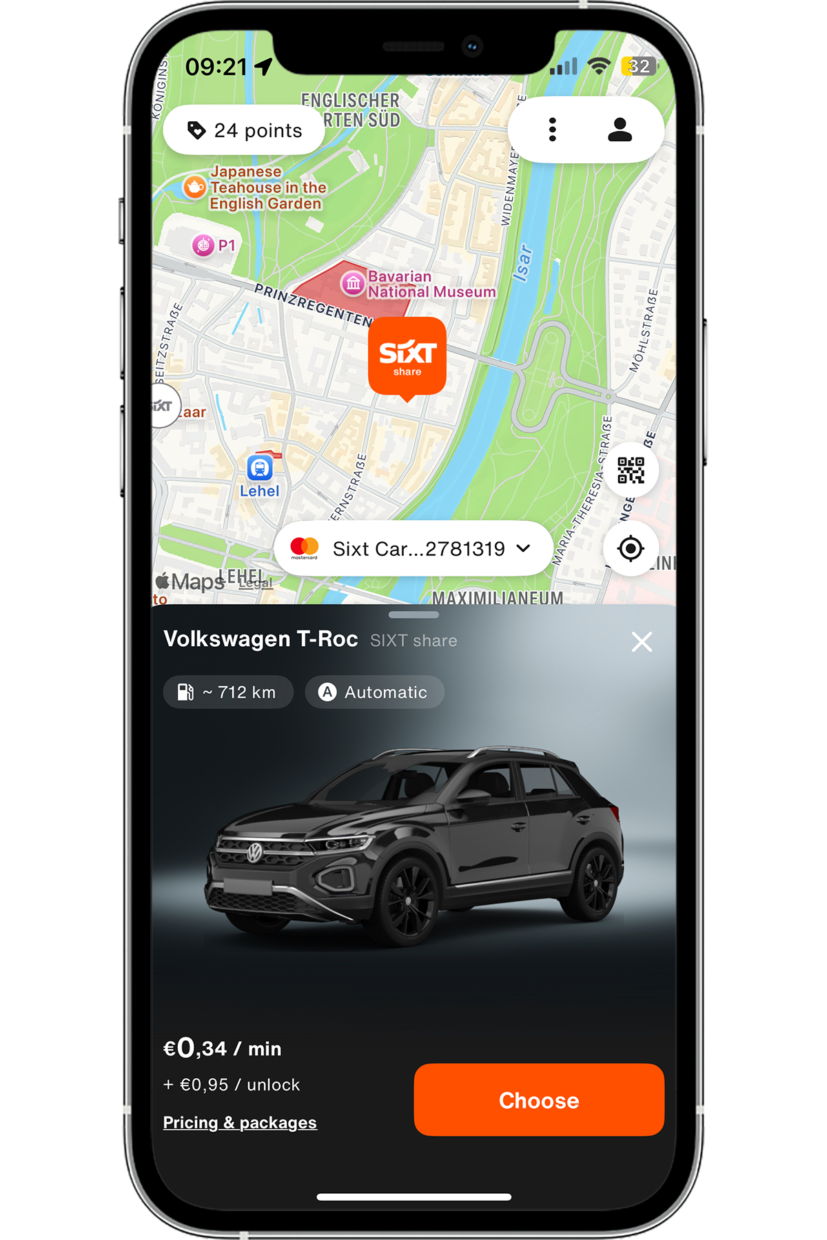 Deelauto Amsterdam vanaf € 0,19/min* - autodelen met SIXT share