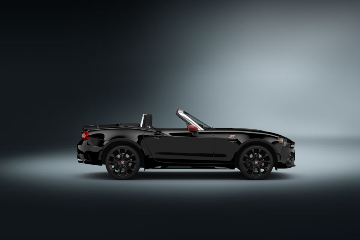 abarth 124 spider 2d schwarz offen 2017