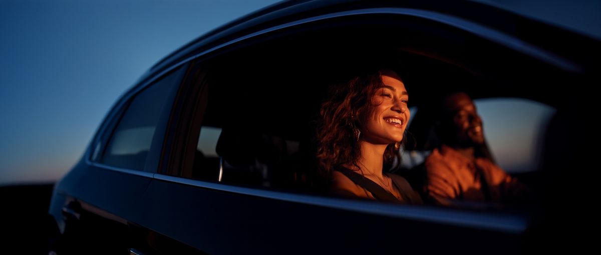Woman in car