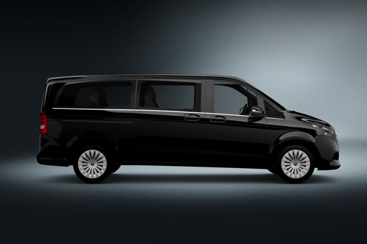 mb v class extralong van black