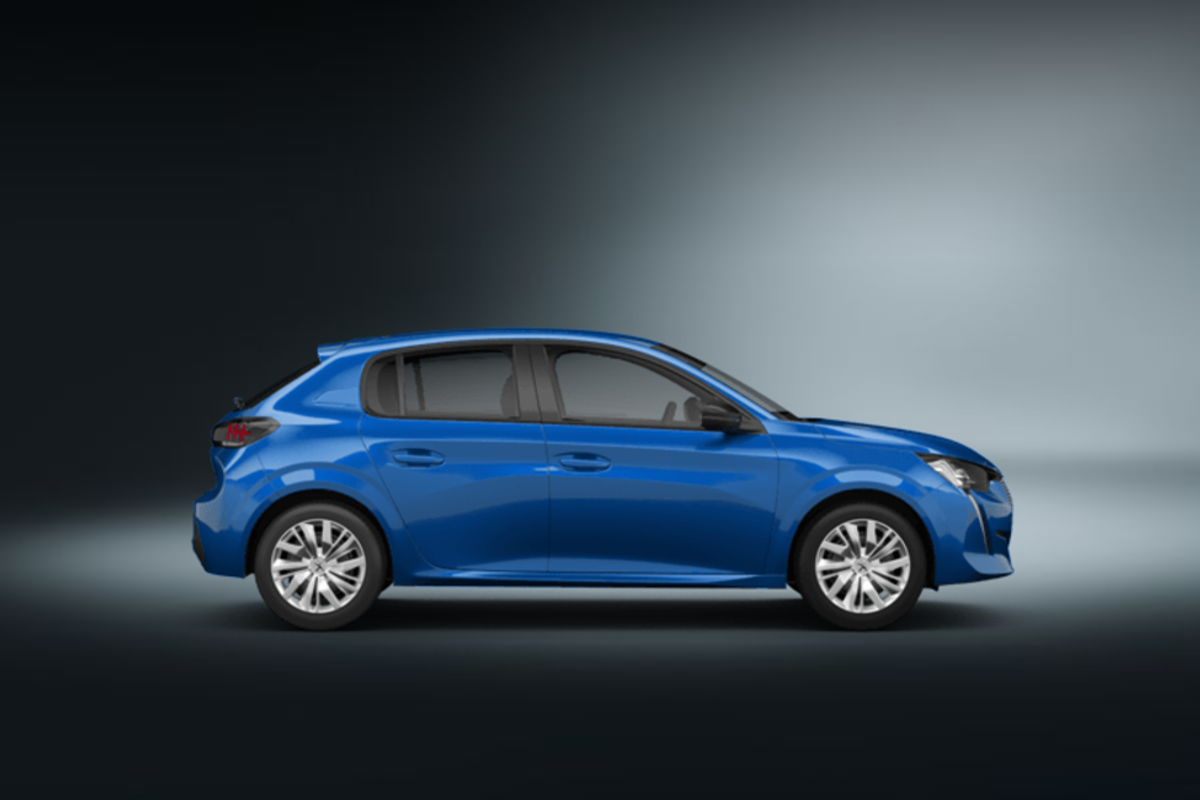 peugeot 208 5d blau 2020 elektro