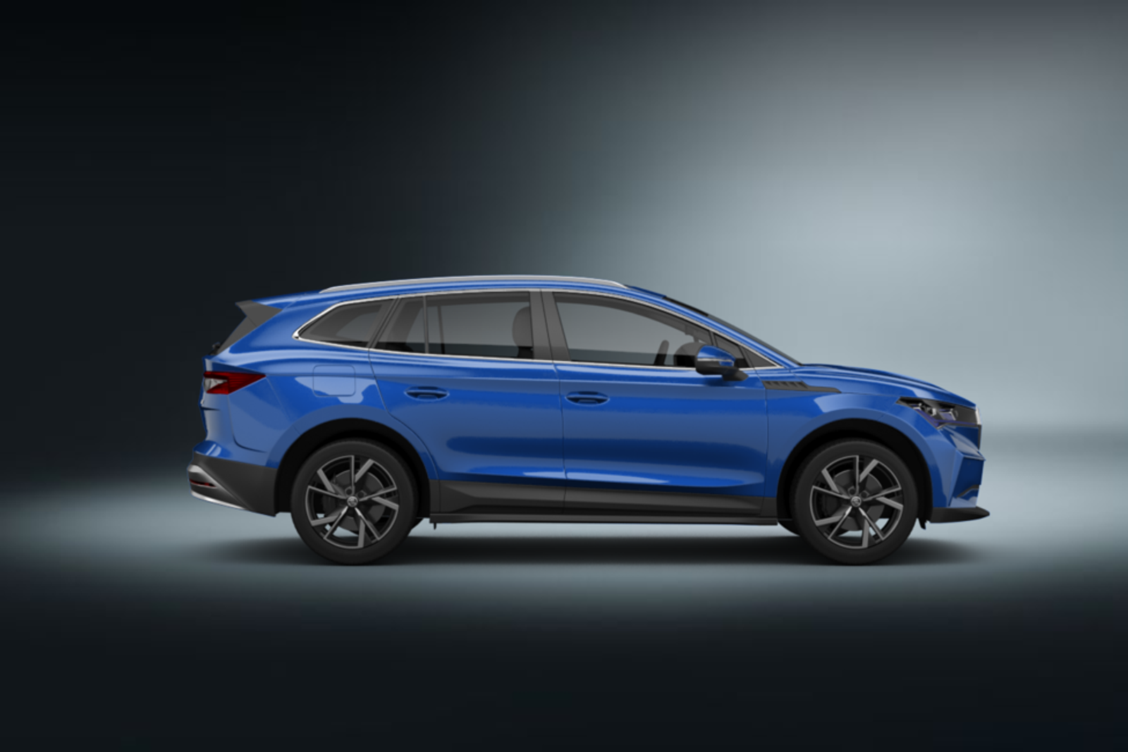 skoda enyaq suv blue 2021 elektro