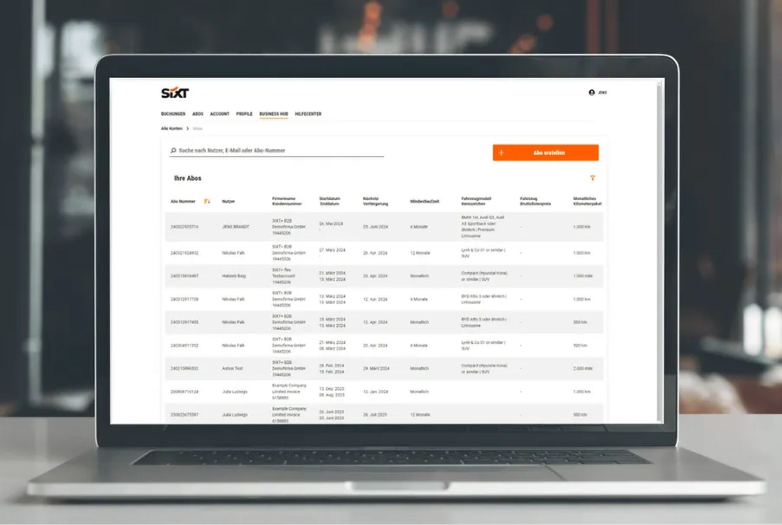 Digitales Fuhrpark- und Abo-Management inklusive!