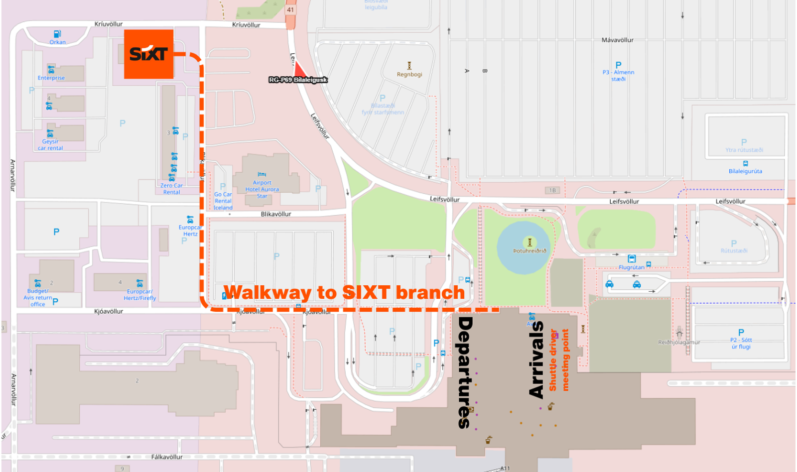 Keflavík airport map