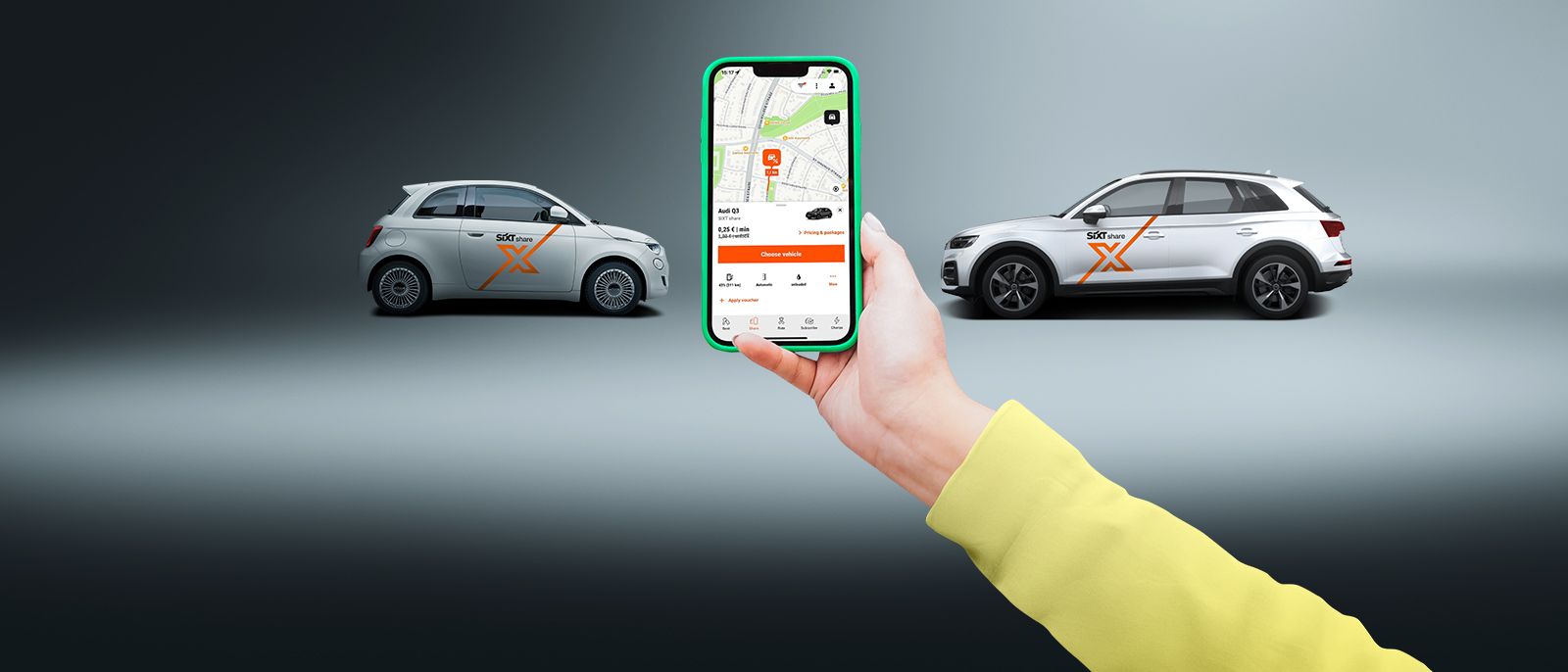 Carsharing y patinetes eléctricos, todo en la aplicación SIXT