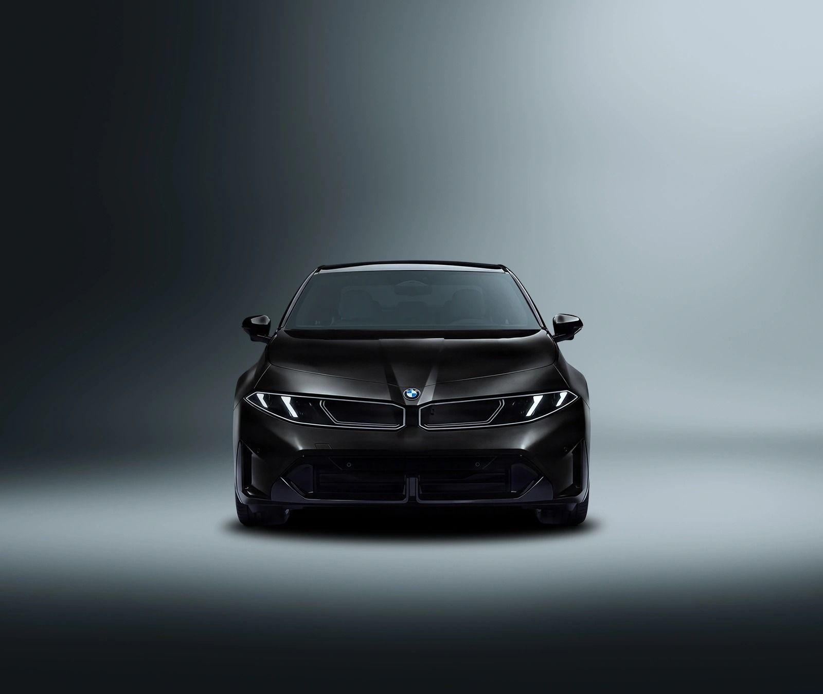 Schwarzer BMW i3, Frontansicht