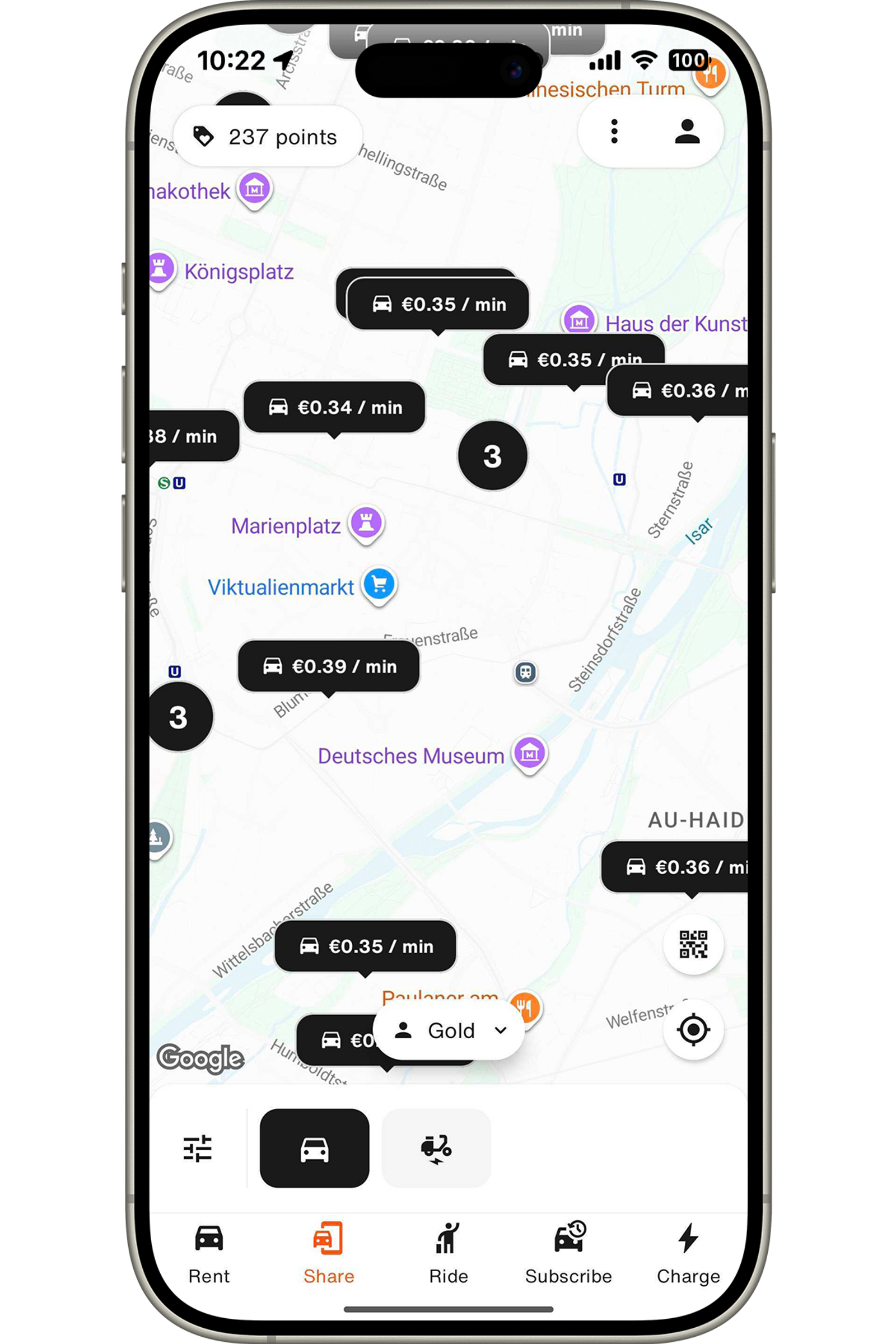 Find a car sharing car near you