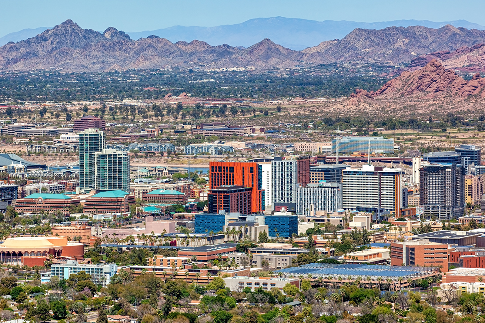 skyline of Tempe in Arizona