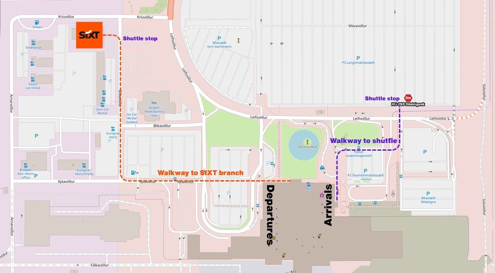 Keflavík airport map
