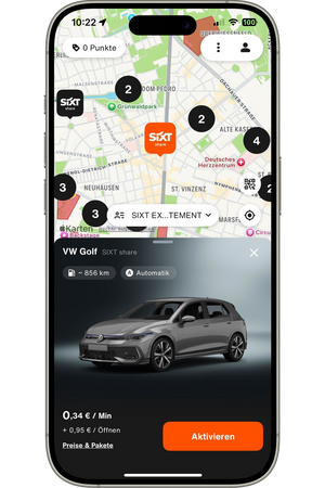SIXT APP share carsharing