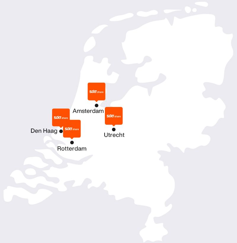 Carsharing in Netherlands with SIXT share