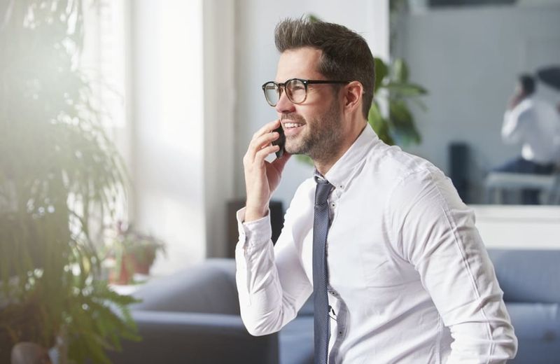Business owner on the phone