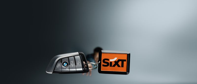 SIXT car key in the air