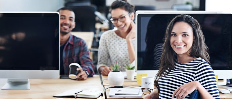 Employees in their office